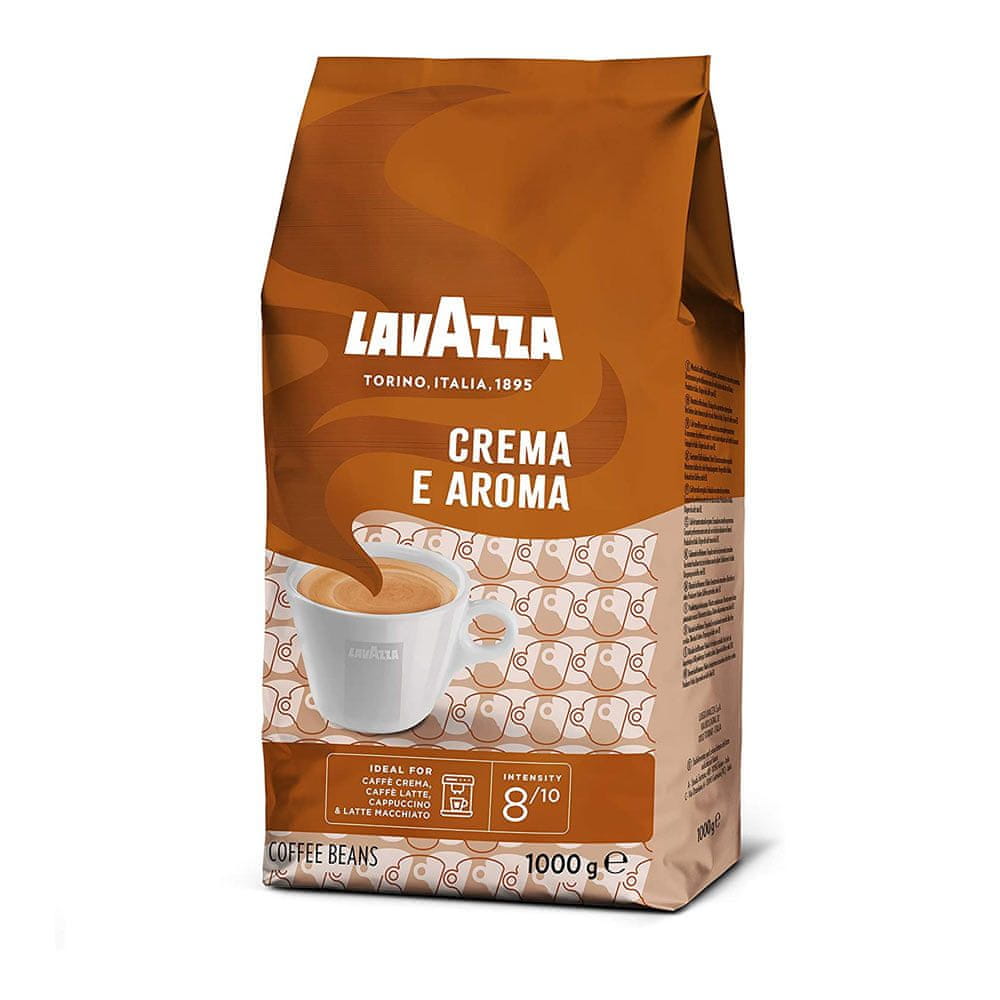 Lavazza Talianska stredne pražená zrnková káva "Crema e Aroma | Intenzita 8/10 [50% Arabica 50% Robusta] 1kg Lavazza